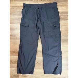 Wrangler Authentics Mens Navy Blue Cargo Pants 40x29 Ripstop Stretch Hiking